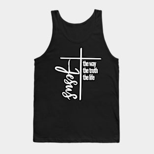 Jesus The Way, The Truth, The Life Christian Tank Top